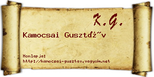 Kamocsai Gusztáv névjegykártya